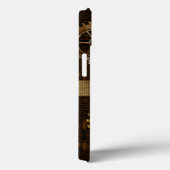 Steamkorngeere auf geometrischem Coppery-Look Case-Mate iPhone Hülle (Rückseite / Rechts)