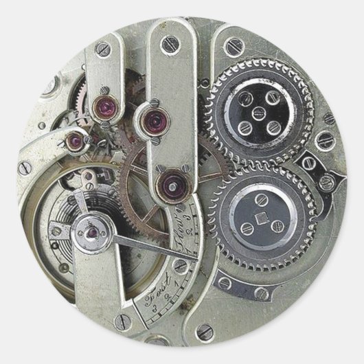 Steampan bewegliche Teile Sticker silber (Vorderseite)