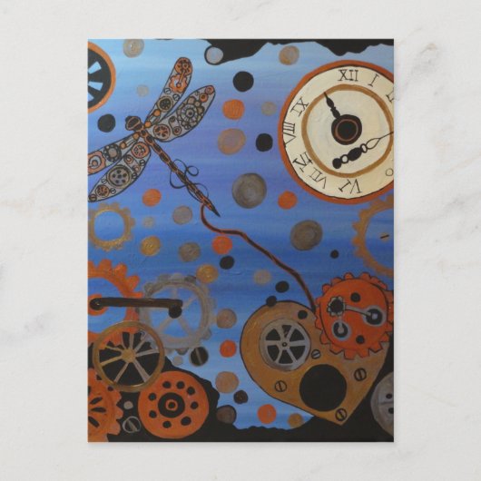 Steampeldragonfly Postkarte (Vorderseite)