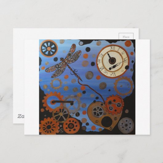Steampeldragonfly Postkarte (Vorne/Hinten)
