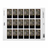 Steampelschmetterling Vintager Schuh Viktorianisch Adressaufkleber (Vorne)