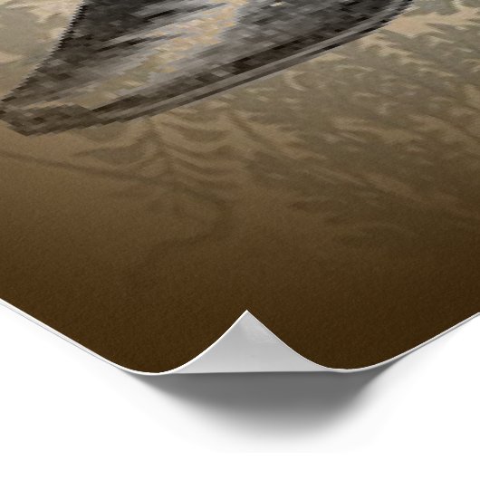 Steampelschmetterling Vintager Schuh Viktorianisch Poster (Ecke)