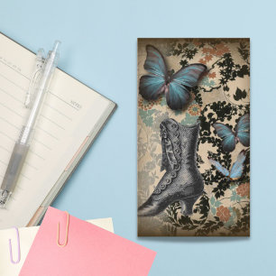 Steampelschmetterling Vintager Schuh Viktorianisch Visitenkarte