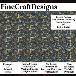 Steampfeifen und -geere, Red & Gold BL9 Decoupage Seidenpapier