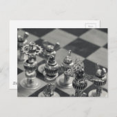 Steampfersilber-Schachpartie Postkarte (Vorne/Hinten)