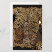 Steamphanseiten-Zubehör, Karte, Kompass Briefpapier (Vorne/Hinten)