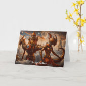 Steamphansurm mit Frauenschuppen zum Geburtstag Karte (Gelbe Blume)