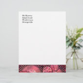 Steampink rosa Steampunk Briefbogen (Stehend Vorderseite)