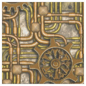 Steamplatte - Gänge und Rohre - Messinggewebe Stoff (Nahaufnahme)