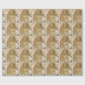 Steampman Gentleman Pocket Watch Wrapping Paper Geschenkpapier (Flach)