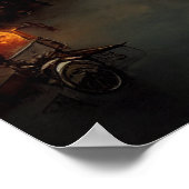 Steamposter, Aussicht vom Fenster aus Poster (Ecke)