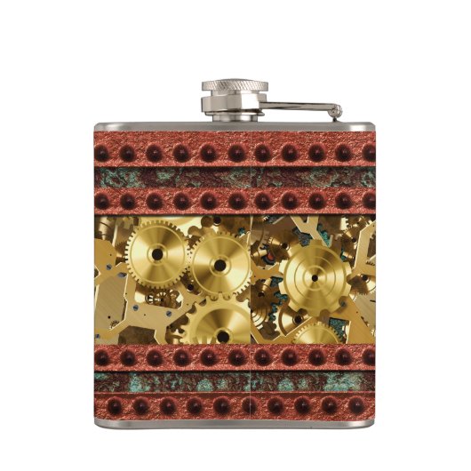 Steampton 4 Wrapped Flask Options Flachmann (Rückseite)