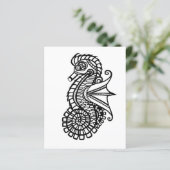 Steampton Seepferd Stift Farbe ich in Papier (Stehend Vorderseite)