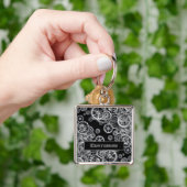 Steampton Silver Gears Square Schlüsselkette Schlüsselanhänger (Hand)