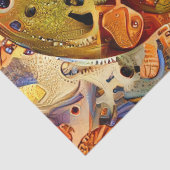 Steampton Skull Gold Decoupage Tissue Paper Seidenpapier (Detail)