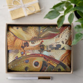 Steampton Skull Gold Decoupage Tissue Paper Seidenpapier (Geschenk)