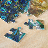 Steampuhr-Pfauengelbe Rosenzeit Puzzle (Seite)