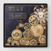 Steampuhr Quadratische Wanduhr (Vorderseite)