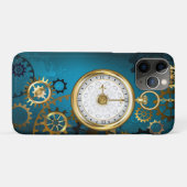 Steampun türkis Hintergrund mit Gears Case-Mate iPhone Hülle (Rückseite (Horizontal))