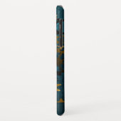 Steampun türkis Hintergrund mit Gears Case-Mate iPhone Hülle (Hinten/Links)