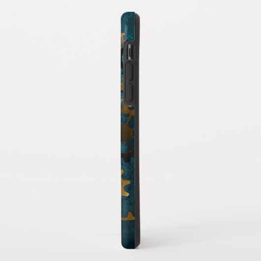 Steampun türkis Hintergrund mit Gears Case-Mate iPhone Hülle (Hinten/Links)