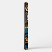 Steampun türkis Hintergrund mit Gears Case-Mate iPhone Hülle (Rückseite / Rechts)