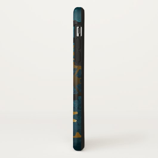 Steampun türkis Hintergrund mit Gears Case-Mate iPhone Hülle (Hinten/Links)