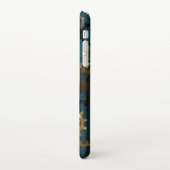 Steampun türkis Hintergrund mit Gears iPhone Hülle (Linke Seite)