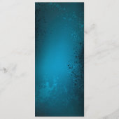 Steampun türkis Hintergrund mit Gears Menükarte (Rückseite)