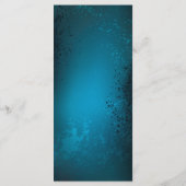 Steampun türkis Hintergrund mit Gears Menükarte (Rückseite)