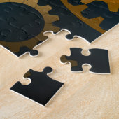 Steampun türkis Hintergrund mit Gears Puzzle (Seite)