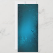 Steampun türkis Hintergrund mit Gears Save The Date (Rückseite)