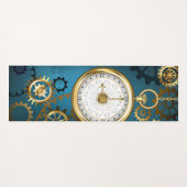 Steampun türkis Hintergrund mit Gears Yogamatte (Vorderseite (Horizontal))