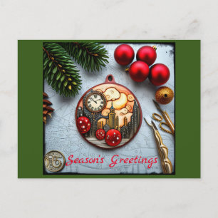 Steampunck Christmas Postkarte
