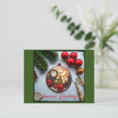 Steampunck Christmas Postkarte (Stehend Vorderseite)