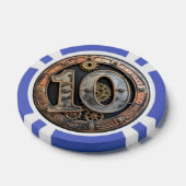 Steampunk $10 Poker Chip: Gearwork Currency Pokerchips (Einzeln)