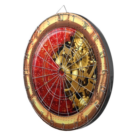 Steampunk 12 Dartboard-Optionen Dartscheibe (Vorderseite rechts)