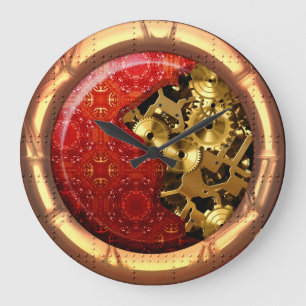 Steampunk 12A Wanduhr-Wahlen Große Wanduhr