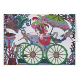 Steampunk 14 Frau im Rot, Silber, blaue Badewanne