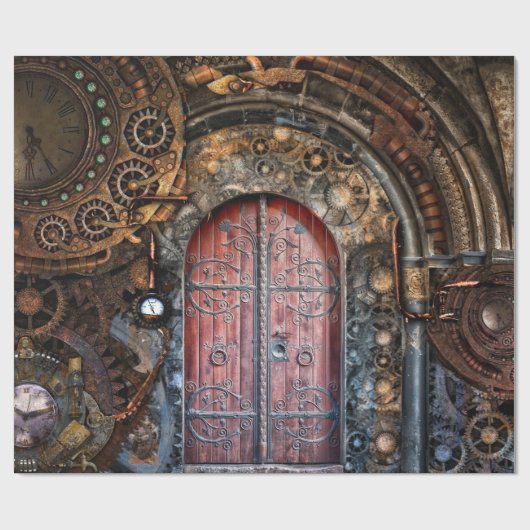 Steampunk 17 Packpapier (Flach)
