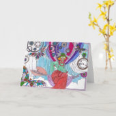 Steampunk 19 - Hallo Karte (Gelbe Blume)