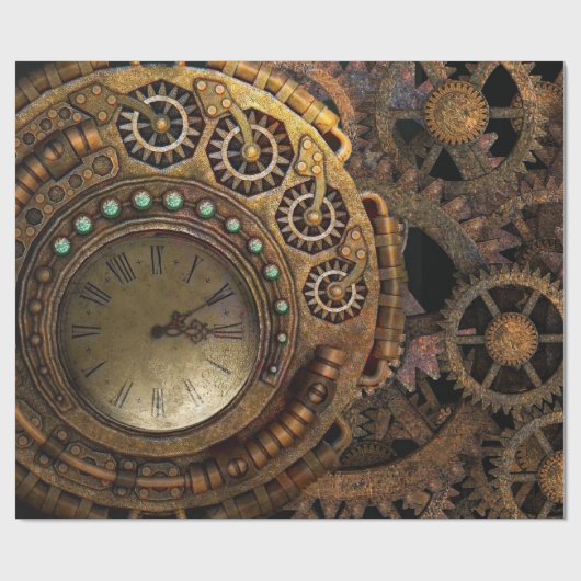 Steampunk 19 Wrapping Paper Geschenkpapier (Flach)