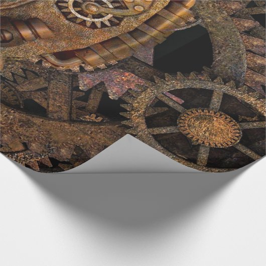 Steampunk 19 Wrapping Paper Geschenkpapier (Ecke)