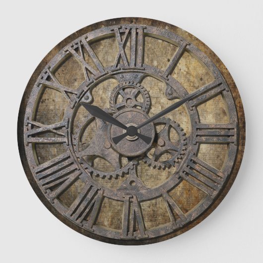 Steampunk 1 große wanduhr (Vorderseite)