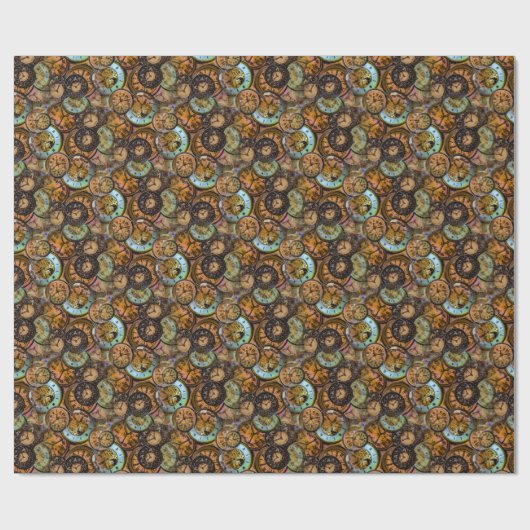Steampunk 26 Wrapping Paper Geschenkpapier (Flach)