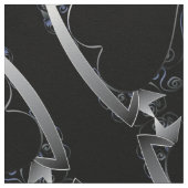 Steampunk 3D Black Heart Series Stoff (Nahaufnahme)