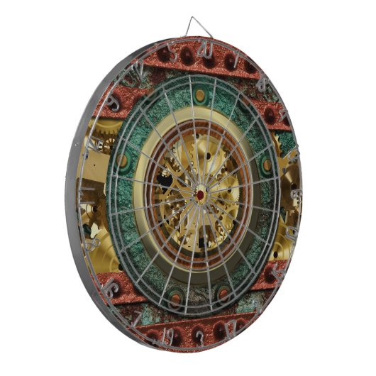 Steampunk 4C Dart Board Dartscheibe (Vorderseite Links)