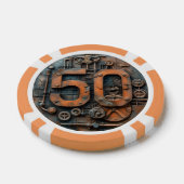 Steampunk $50 Poker Chip: Arkane Machina Pokerchips (Einzeln)