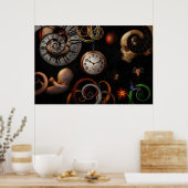 Steampunk - Abstrakt - Anfang und Ende Poster (Küche)