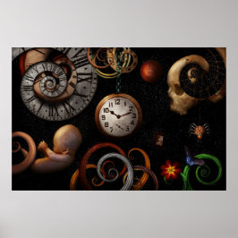 Steampunk - Abstrakt - Anfang und Ende Poster